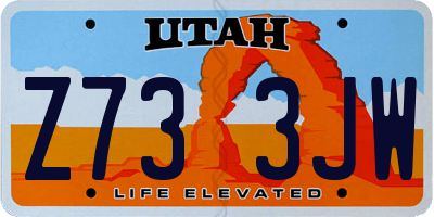 UT license plate Z733JW