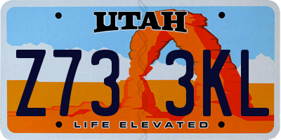 UT license plate Z733KL