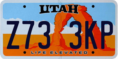 UT license plate Z733KP