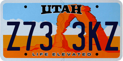UT license plate Z733KZ