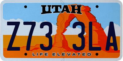 UT license plate Z733LA