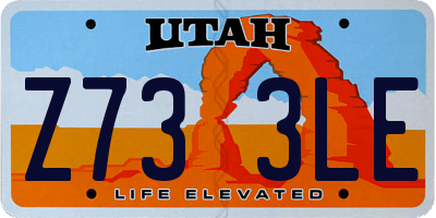 UT license plate Z733LE
