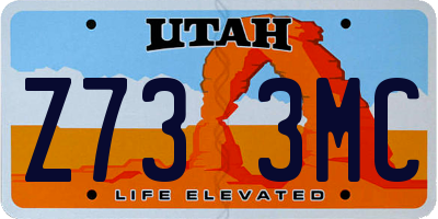UT license plate Z733MC