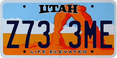 UT license plate Z733ME