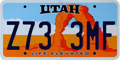 UT license plate Z733MF
