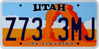 UT license plate Z733MJ