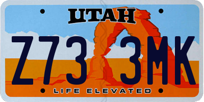 UT license plate Z733MK