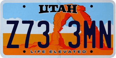 UT license plate Z733MN