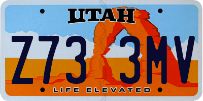 UT license plate Z733MV