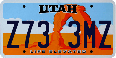 UT license plate Z733MZ