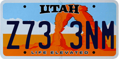 UT license plate Z733NM