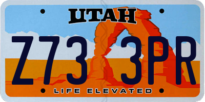 UT license plate Z733PR