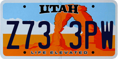 UT license plate Z733PW