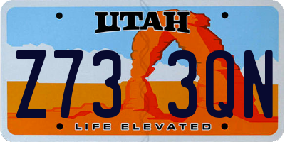 UT license plate Z733QN