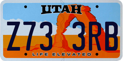 UT license plate Z733RB