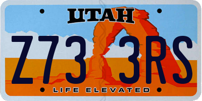 UT license plate Z733RS