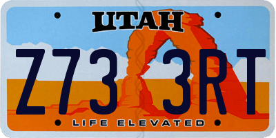 UT license plate Z733RT