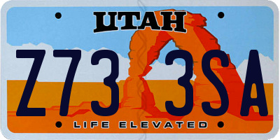 UT license plate Z733SA