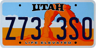 UT license plate Z733SO