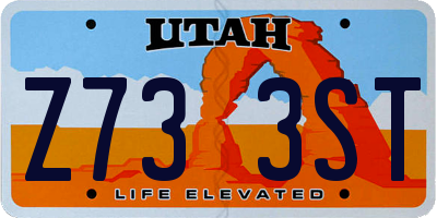 UT license plate Z733ST