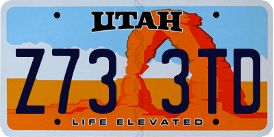 UT license plate Z733TD