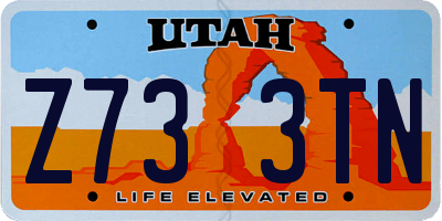UT license plate Z733TN