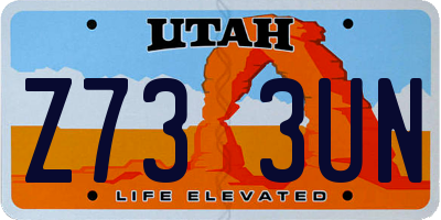 UT license plate Z733UN