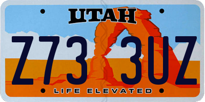 UT license plate Z733UZ