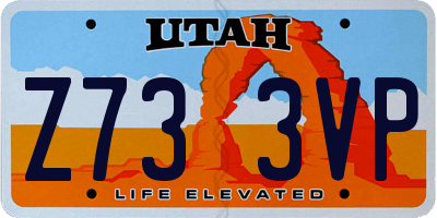 UT license plate Z733VP