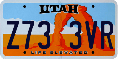 UT license plate Z733VR