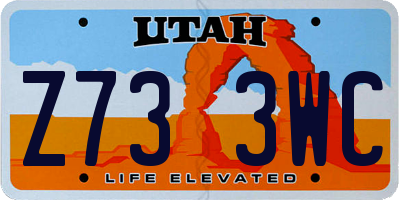 UT license plate Z733WC