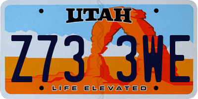 UT license plate Z733WE
