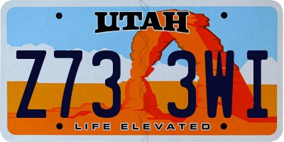 UT license plate Z733WI