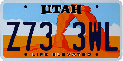 UT license plate Z733WL