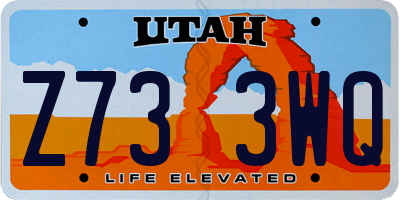 UT license plate Z733WQ