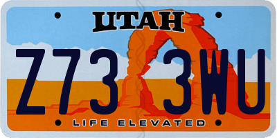 UT license plate Z733WU