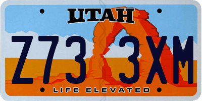 UT license plate Z733XM