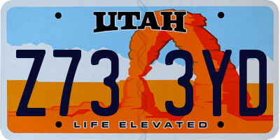 UT license plate Z733YD