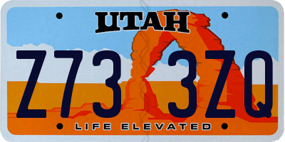 UT license plate Z733ZQ