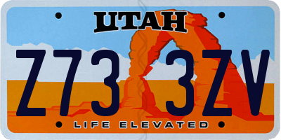UT license plate Z733ZV