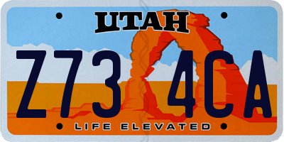 UT license plate Z734CA