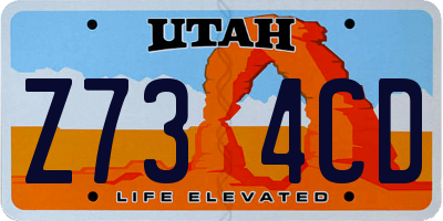 UT license plate Z734CD