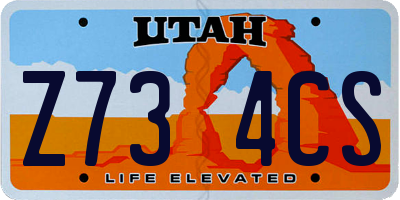 UT license plate Z734CS