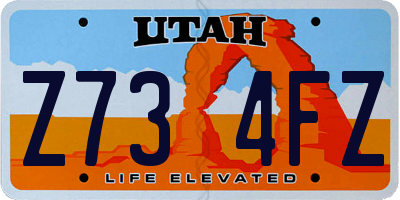 UT license plate Z734FZ