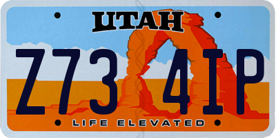 UT license plate Z734IP
