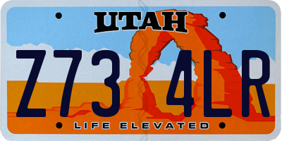 UT license plate Z734LR