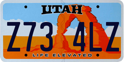 UT license plate Z734LZ
