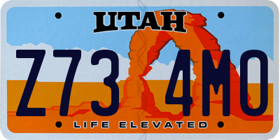 UT license plate Z734MO