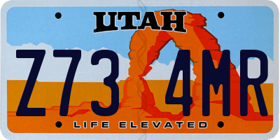 UT license plate Z734MR