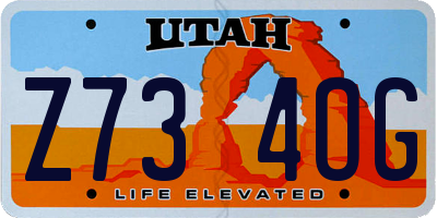 UT license plate Z734OG